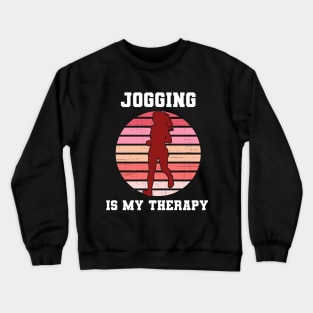 Jogging Is My Therapy Crewneck Sweatshirt